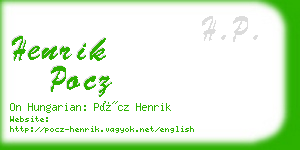 henrik pocz business card